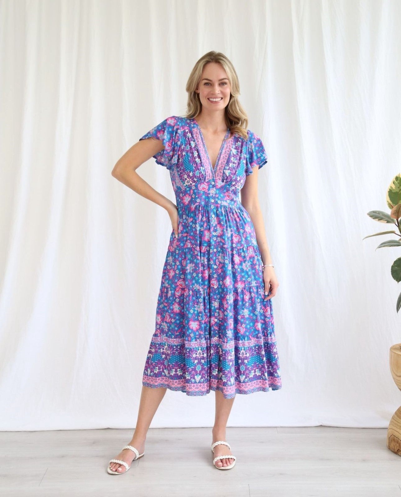 Chloe Boho Midi Dress | Chara Bohemian